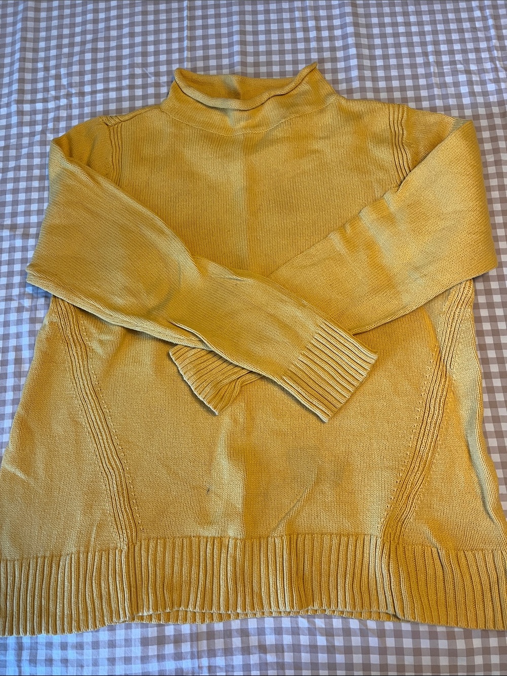Women's Yellow Turtleneck Sweater